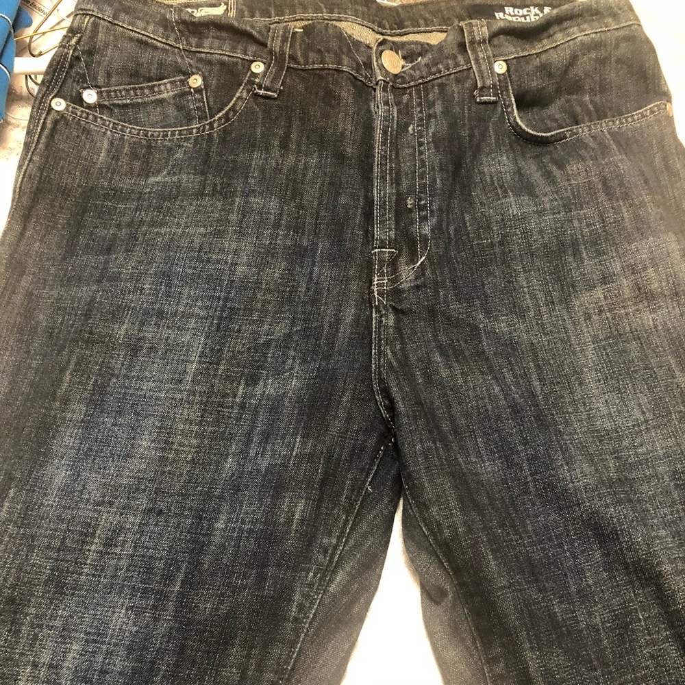 Rock & Republic vintage dark blue jeans.